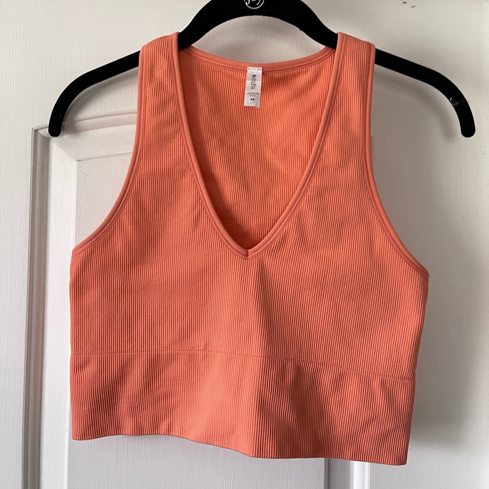 Athleta Aurora Seamless crop rib tank